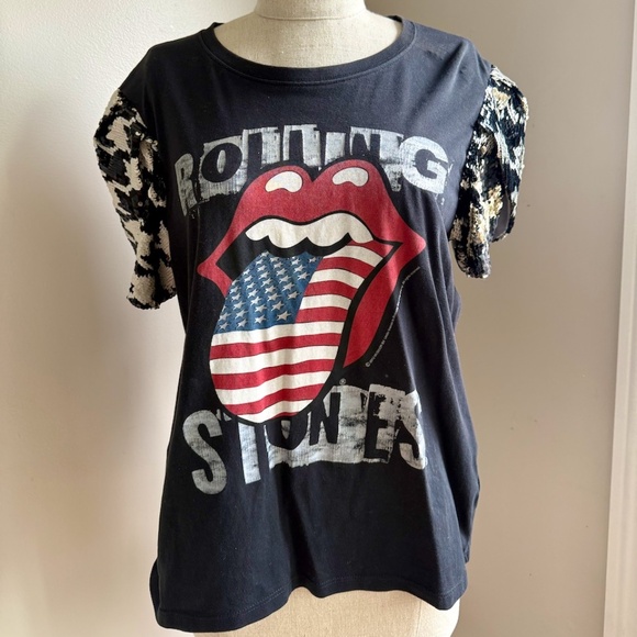 OPD NY By Nicole Ashley Rolling Stones TEE RARE Women’s One Of Kind - Picture 1 of 5